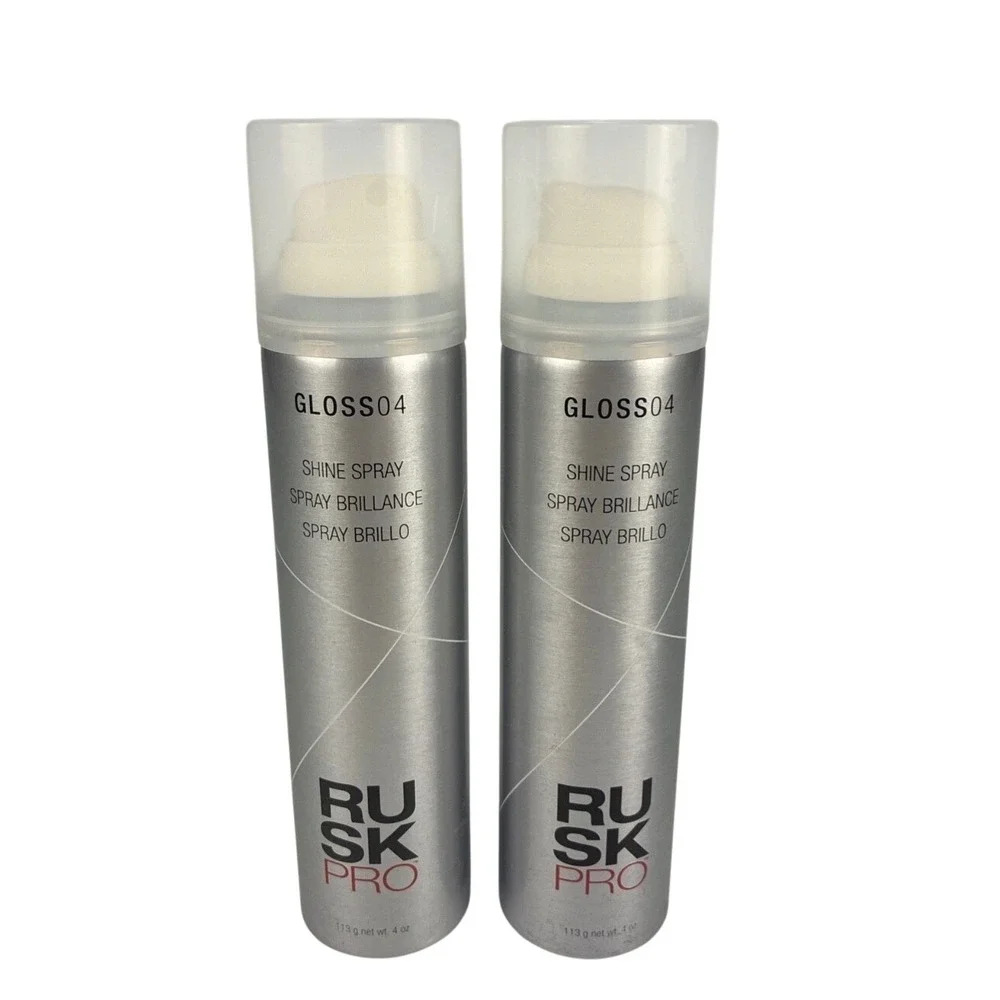 Lot of 2 Rusk Pro Gloss 04 Shine Spray 4 oz CDEPHlex Technology Hair Mist